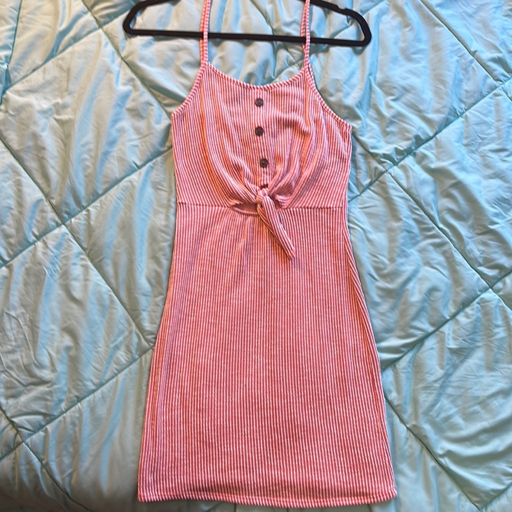 Pink/White Striped Dress